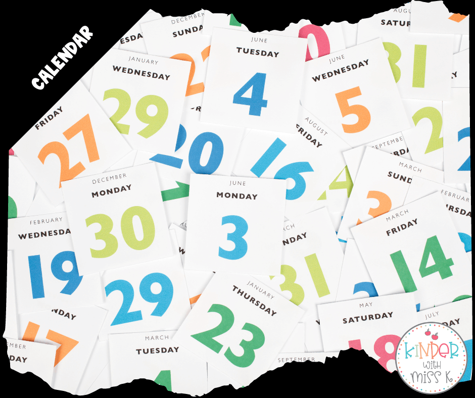 Classroom Set-Up and Organization: Colorful Calendar Pieces