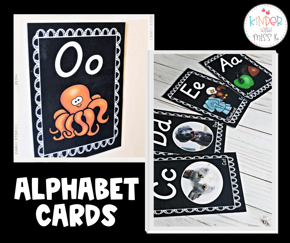 Classroom Set-Up and Organization: Alphabet Card Examples for Classroom Use